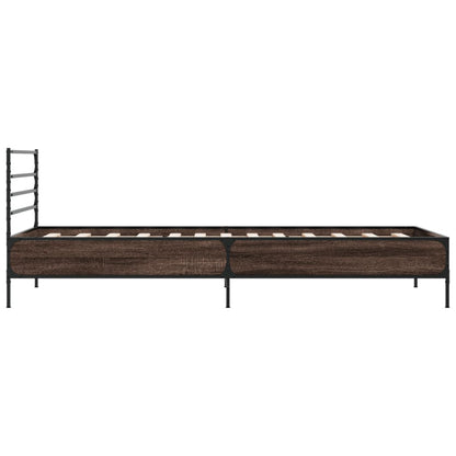 Giroletto Rovere Marrone 90x200 cm Legno Multistrato e Metallo | homemem39