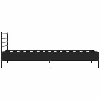 Giroletto Nero 100x200 cm in Legno Multistrato e Metallo | homemem39