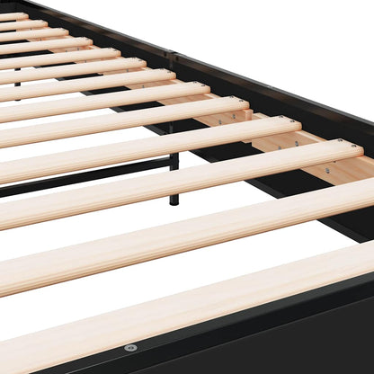 Giroletto Nero 100x200 cm in Legno Multistrato e Metallo | homemem39