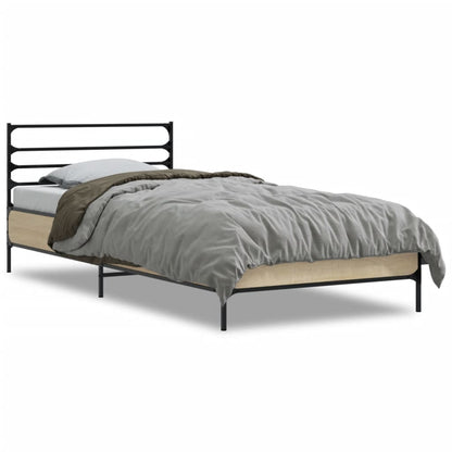Giroletto Rovere Sonoma 100x200 cm Legno Multistrato e Metallo | homemem39