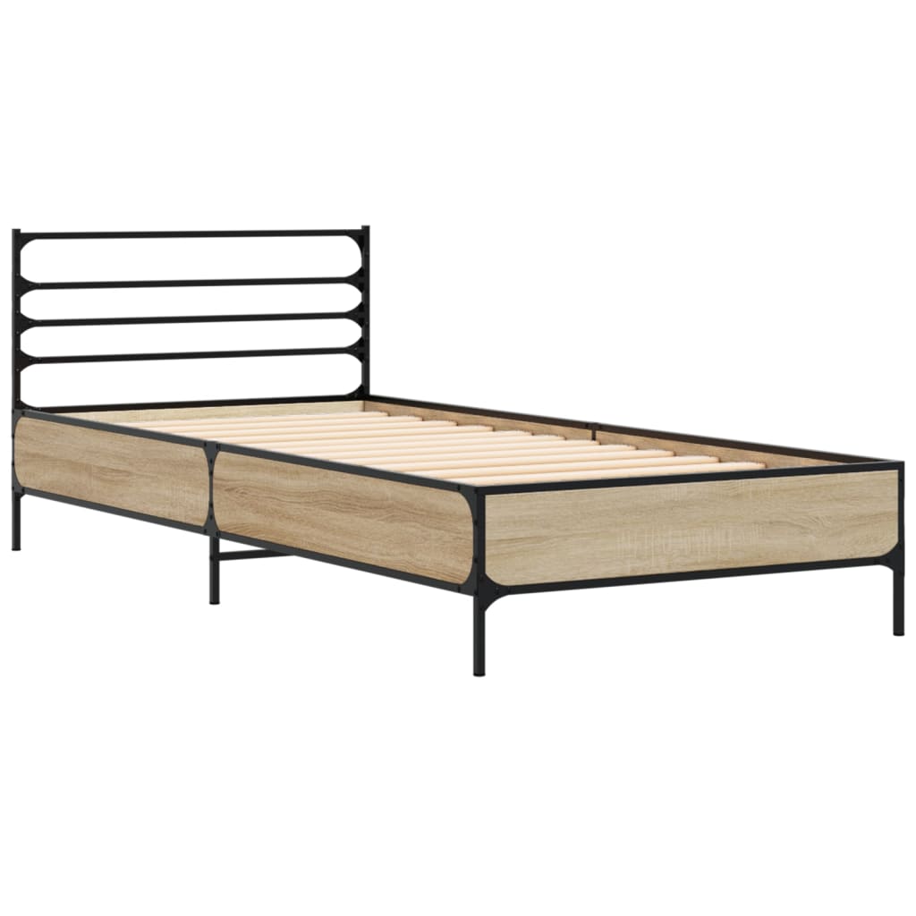 Giroletto Rovere Sonoma 100x200 cm Legno Multistrato e Metallo | homemem39