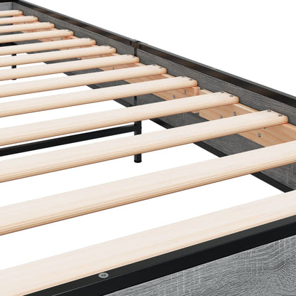 Giroletto Grigio Sonoma 100x200 cm Legno Multistrato e Metallo | homemem39