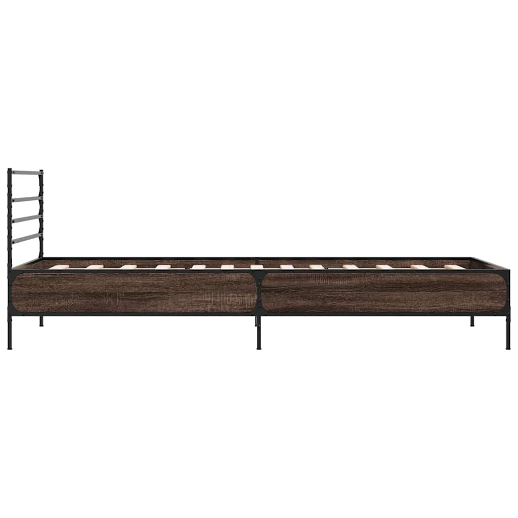 Giroletto Rovere Marrone 100x200 cm Legno Multistrato e Metallo | homemem39