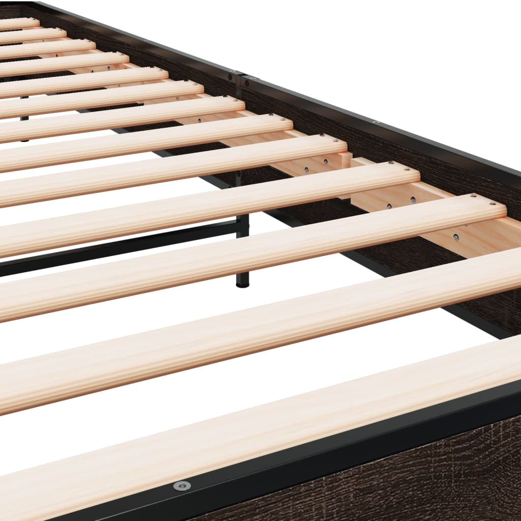 Giroletto Rovere Marrone 100x200 cm Legno Multistrato e Metallo - homemem39