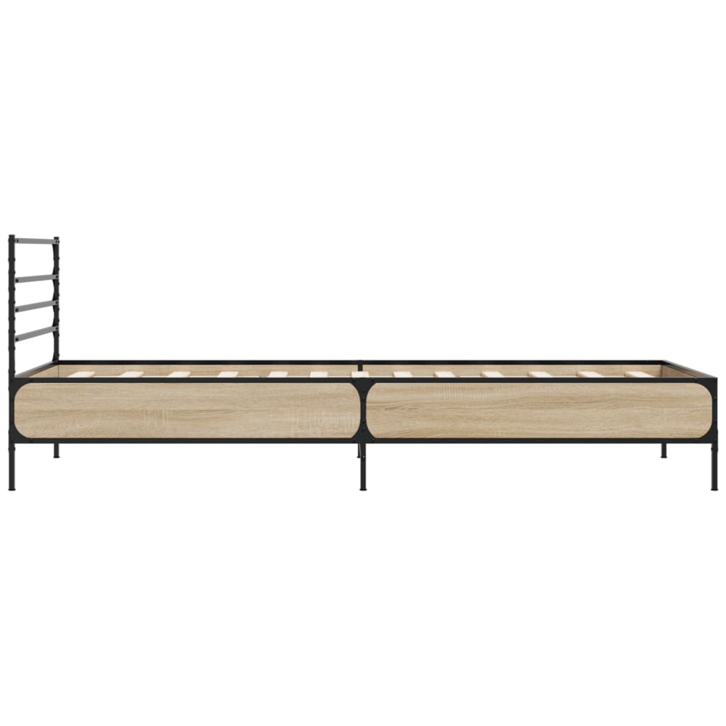 Giroletto Rovere Sonoma 75x190cm in Legno Multistrato e Metallo