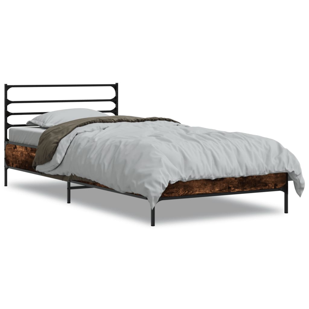 Giroletto Rovere Fumo 75x190 cm in Legno Multistrato e Metallo | homemem39
