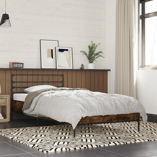 Giroletto Rovere Fumo 75x190 cm in Legno Multistrato e Metallo | homemem39