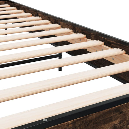 Giroletto Rovere Fumo 90x190 cm in Legno Multistrato e Metallo - homemem39