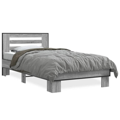 Giroletto Grigio Sonoma 100x200 cm Legno Multistrato e Metallo | homemem39