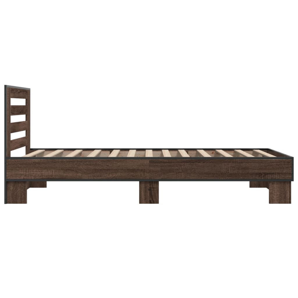 Giroletto Rovere Marrone 100x200 cm Legno Multistrato e Metallo | homemem39