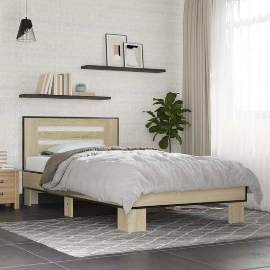 Giroletto Rovere Sonoma 75x190cm in Legno Multistrato e Metallo | homemem39