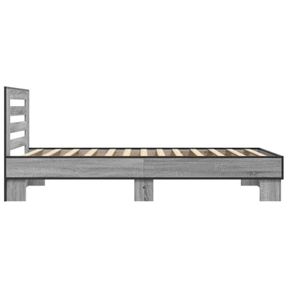 Giroletto Grigio Sonoma 75x190cm in Legno Multistrato e Metallo | homemem39
