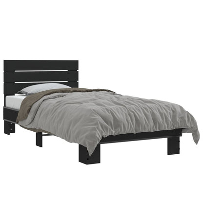 Giroletto Nero 75x190 cm in Legno Multistrato e Metallo | homemem39