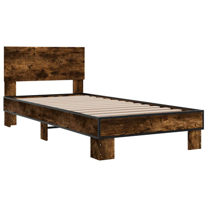 Giroletto Rovere Fumo 90x200 cm in Legno Multistrato e Metallo | homemem39