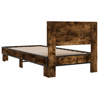 Giroletto Rovere Fumo 90x200 cm in Legno Multistrato e Metallo