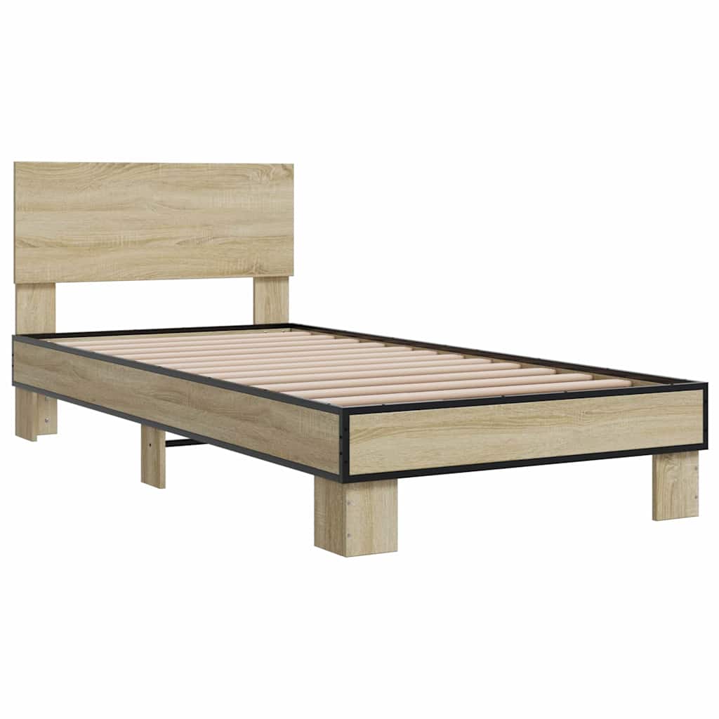 Giroletto Rovere Sonoma 75x190cm in Legno Multistrato e Metallo | homemem39