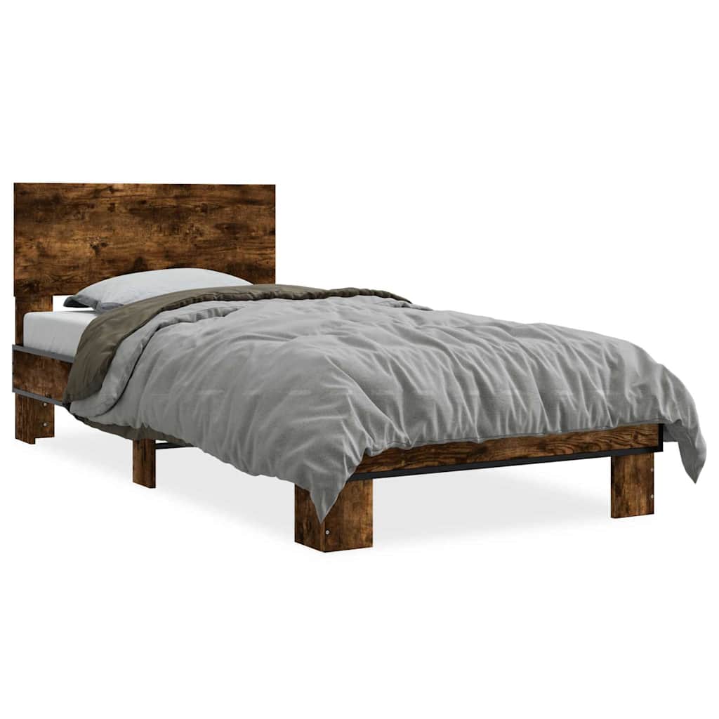 Giroletto Rovere Fumo 75x190 cm in Legno Multistrato e Metallo | homemem39