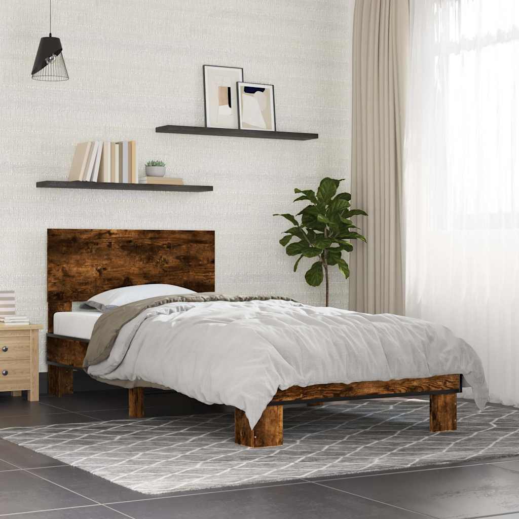 Giroletto Rovere Fumo 75x190 cm in Legno Multistrato e Metallo | homemem39