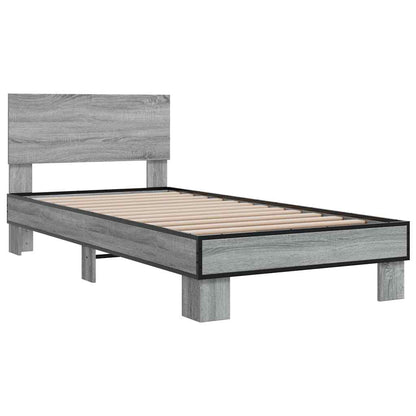 Giroletto Grigio Sonoma 75x190cm in Legno Multistrato e Metallo | homemem39
