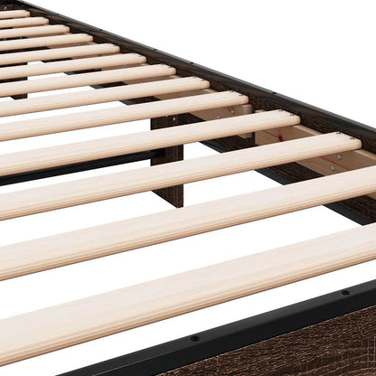 Giroletto Rovere Marrone 90x190 cm Legno Multistrato e Metallo - homemem39