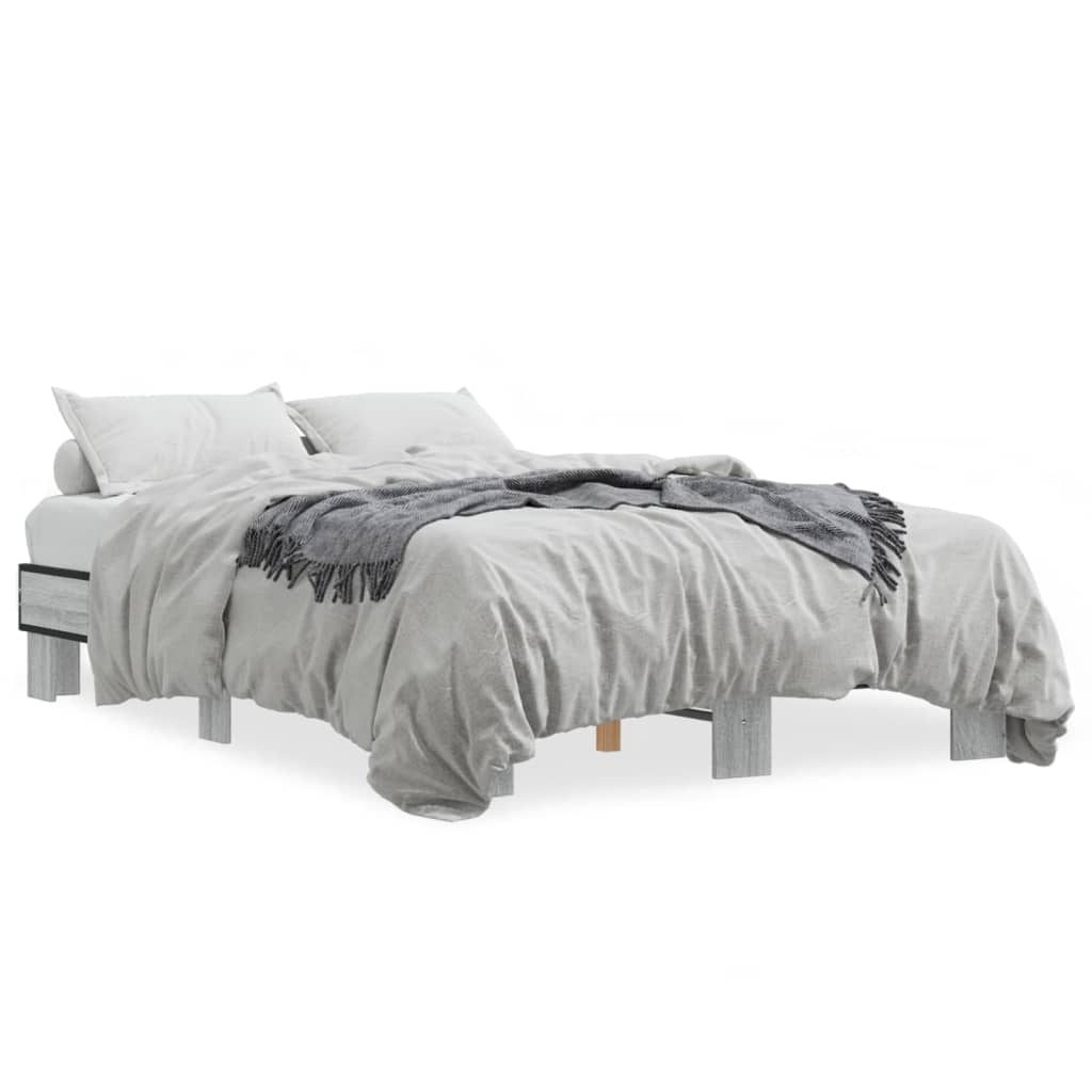 Giroletto Grigio Sonoma 140x200 cm in Legno Multistrato Metallo | homemem39