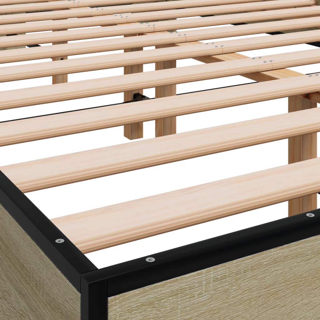 Giroletto Rovere Sonoma 120x200 cm in Legno Multistrato Metallo | homemem39