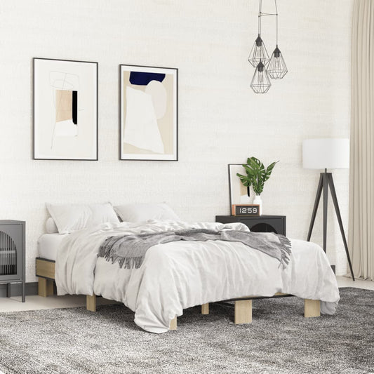 Giroletto Rovere Sonoma 120x200 cm in Legno Multistrato Metallo | homemem39