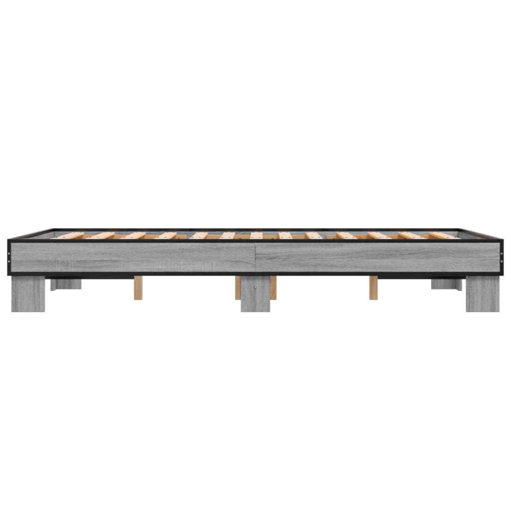 Giroletto Grigio Sonoma 120x200 cm in Legno Multistrato Metallo | homemem39