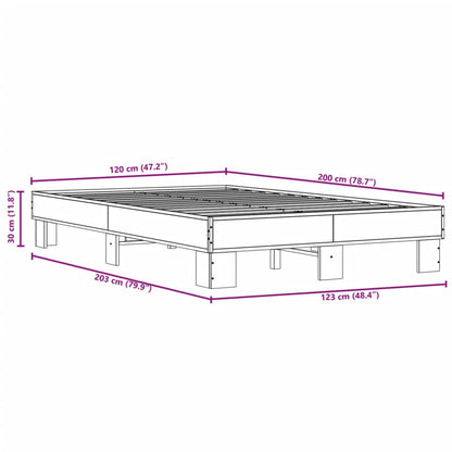 Giroletto Grigio Sonoma 120x200 cm in Legno Multistrato Metallo | homemem39