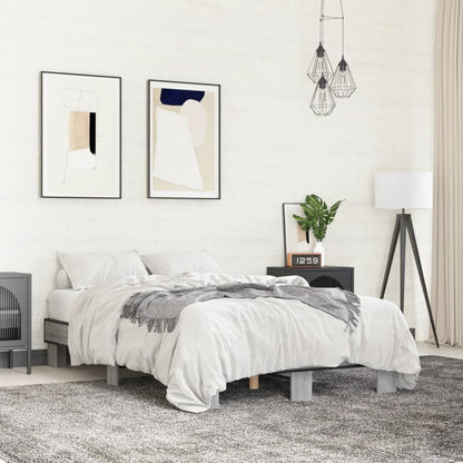 Giroletto Grigio Sonoma 120x200 cm in Legno Multistrato Metallo | homemem39
