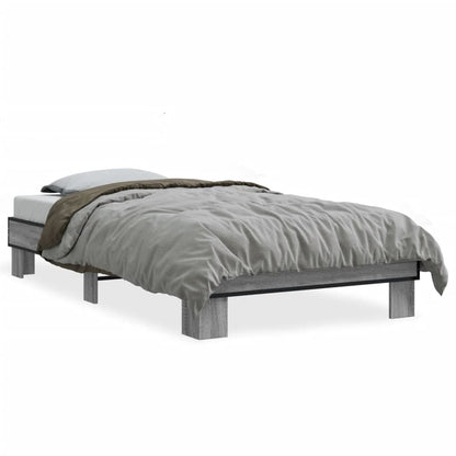 Giroletto Grigio Sonoma 100x200 cm Legno Multistrato e Metallo | homemem39