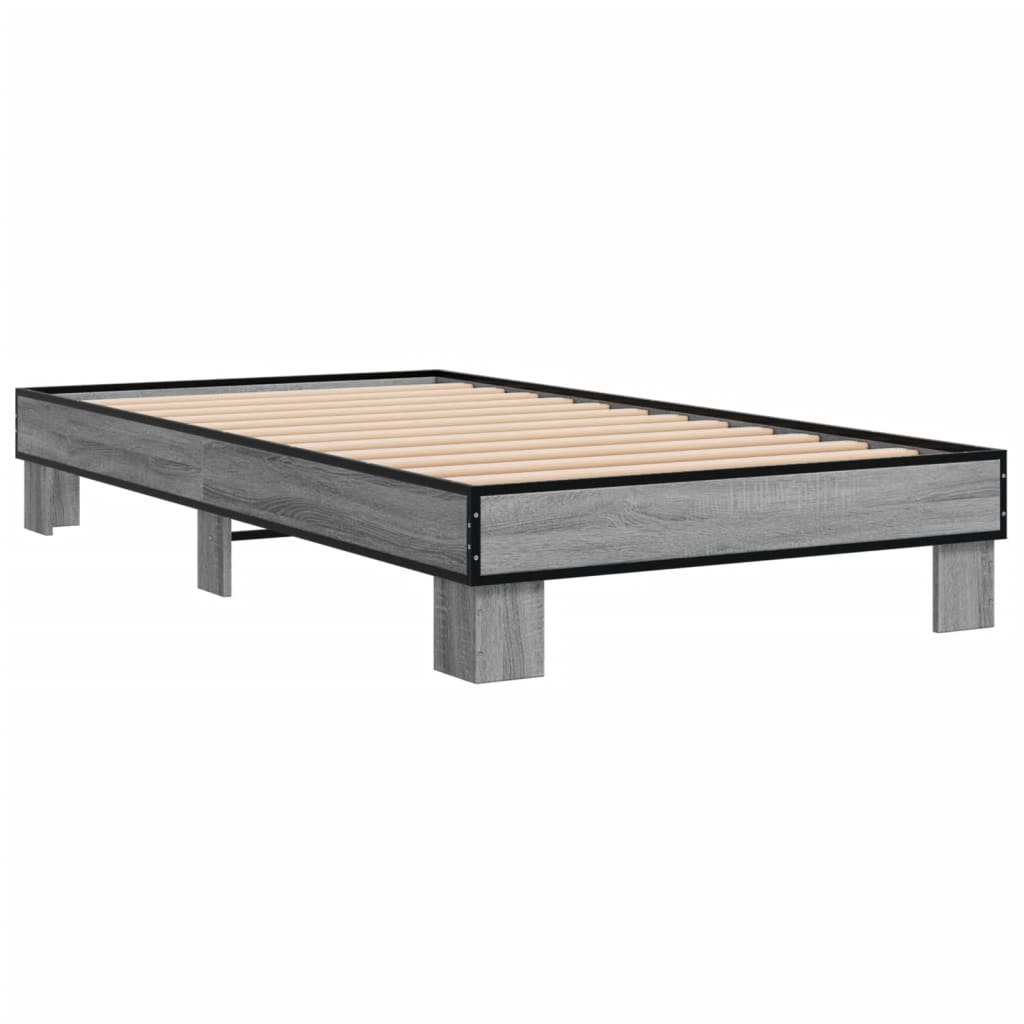 Giroletto Grigio Sonoma 100x200 cm Legno Multistrato e Metallo | homemem39