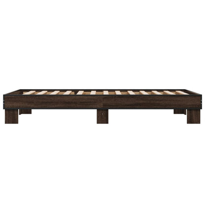 Giroletto Rovere Marrone 100x200 cm Legno Multistrato e Metallo | homemem39