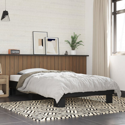 Giroletto Nero 75x190 cm in Legno Multistrato e Metallo | homemem39