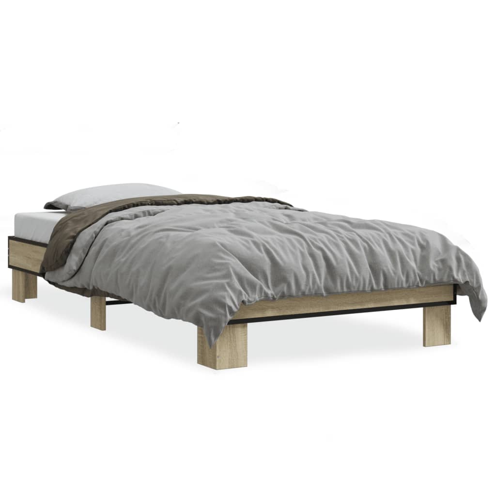Giroletto Rovere Sonoma 75x190cm in Legno Multistrato e Metallo | homemem39