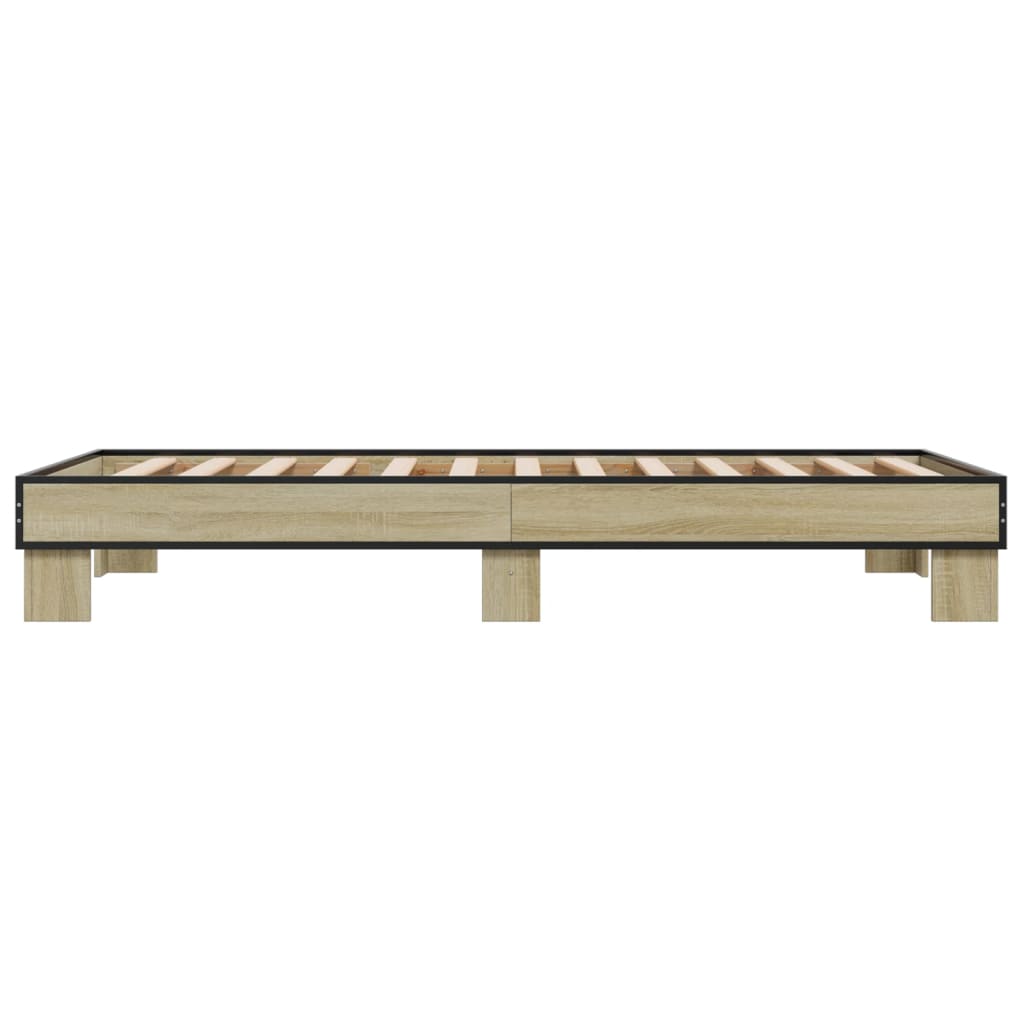 Giroletto Rovere Sonoma 75x190cm in Legno Multistrato e Metallo | homemem39