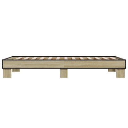 Giroletto Rovere Sonoma 75x190cm in Legno Multistrato e Metallo | homemem39