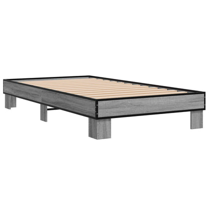Giroletto Grigio Sonoma 75x190cm in Legno Multistrato e Metallo | homemem39