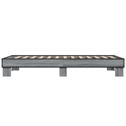 Giroletto Grigio Sonoma 75x190cm in Legno Multistrato e Metallo | homemem39