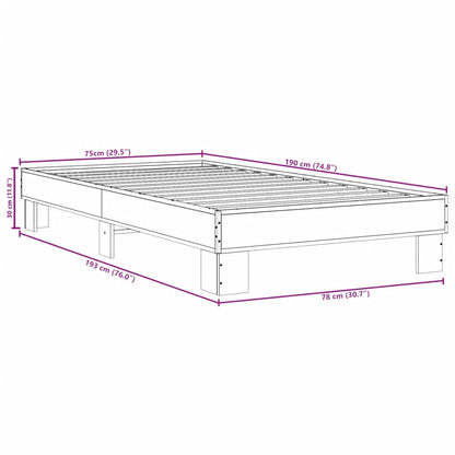 Giroletto Grigio Sonoma 75x190cm in Legno Multistrato e Metallo | homemem39