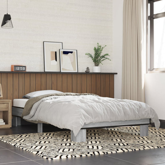Giroletto Grigio Sonoma 75x190cm in Legno Multistrato e Metallo | homemem39