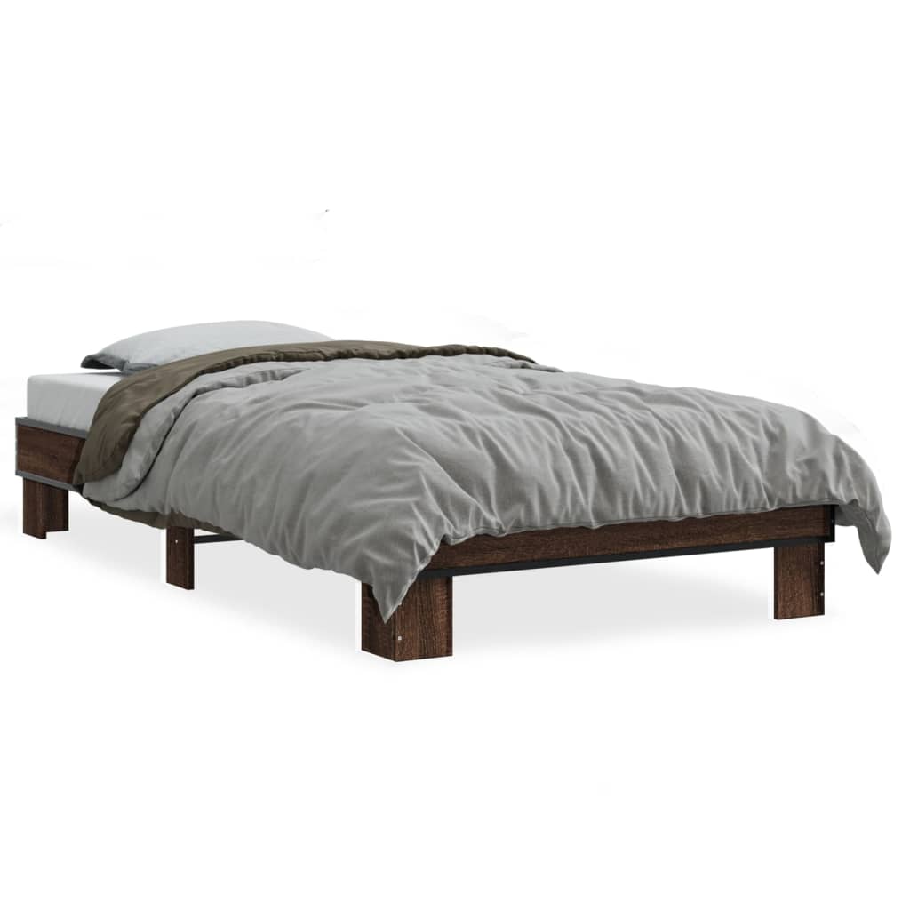 Giroletto Rovere Marrone 75x190 cm Legno Multistrato e Metallo | homemem39