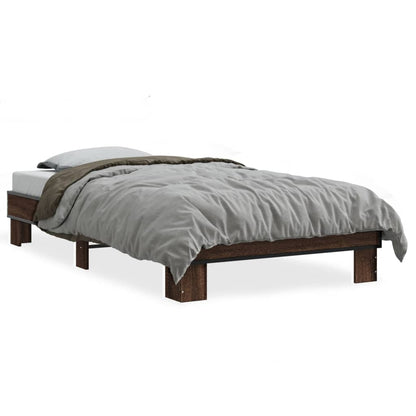 Giroletto Rovere Marrone 75x190 cm Legno Multistrato e Metallo | homemem39
