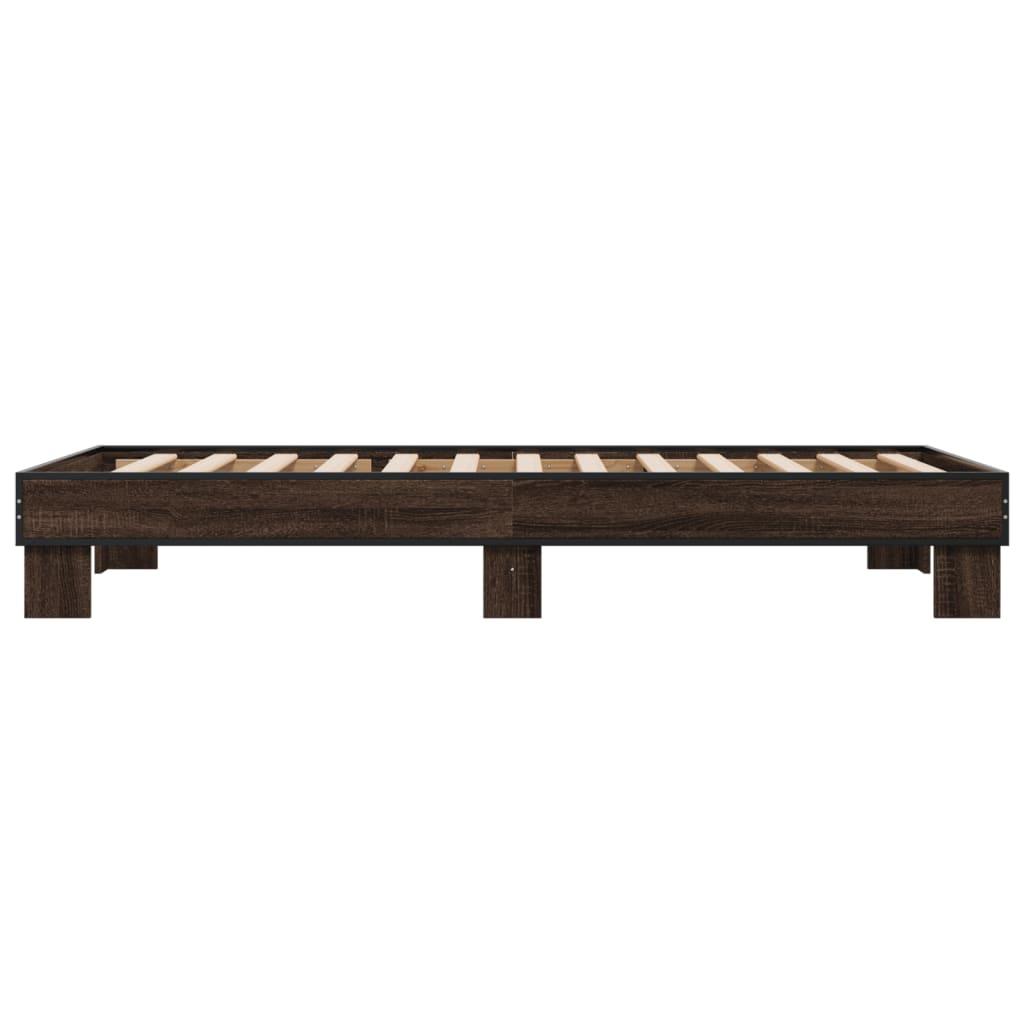 Giroletto Rovere Marrone 75x190 cm Legno Multistrato e Metallo | homemem39