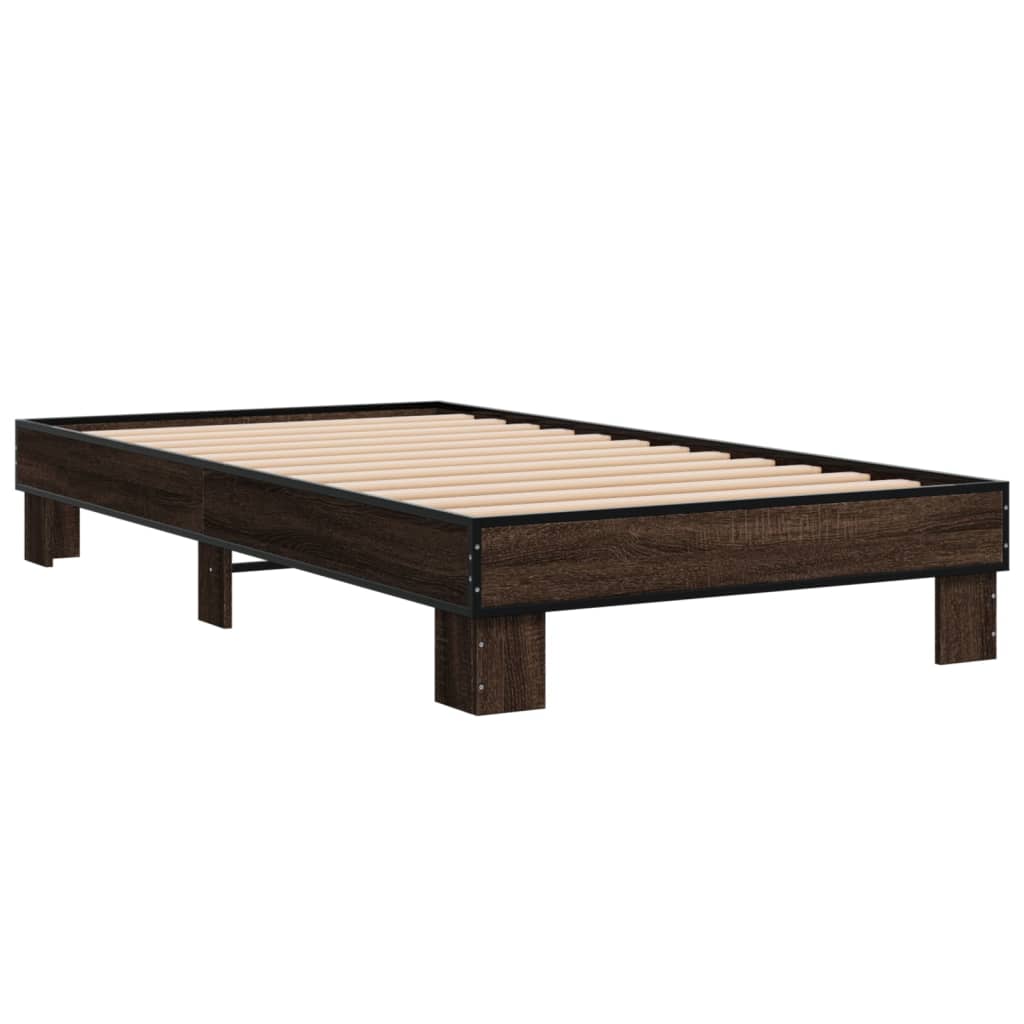 Giroletto Rovere Marrone 75x190 cm Legno Multistrato e Metallo | homemem39