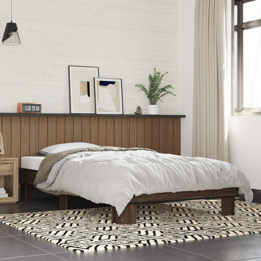 Giroletto Rovere Marrone 75x190 cm Legno Multistrato e Metallo | homemem39