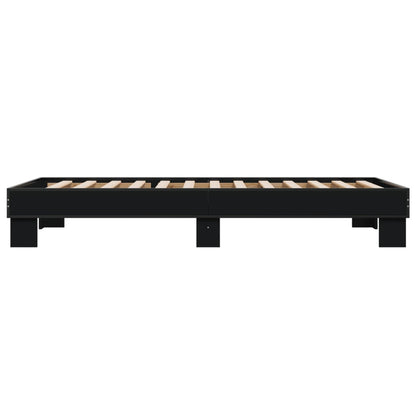 Giroletto Nero 90x190 cm in Legno Multistrato e Metallo | homemem39