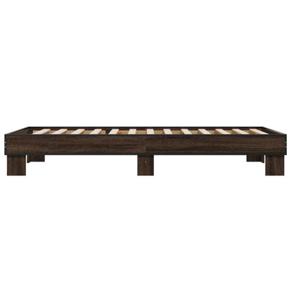 Giroletto Rovere Marrone 90x190 cm Legno Multistrato e Metallo | homemem39