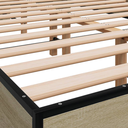 Giroletto Rovere Sonoma 120x190 cm in Legno Multistrato Metallo | homemem39