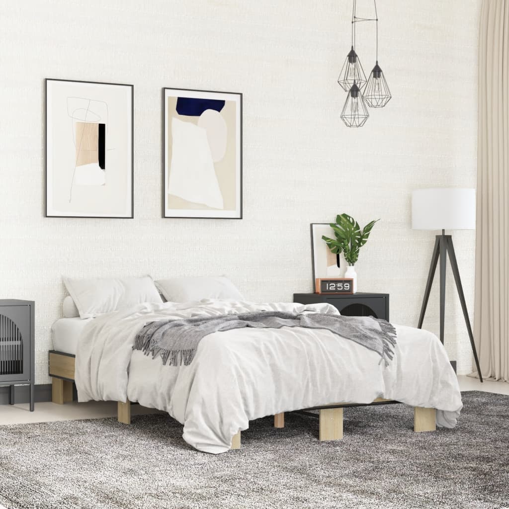 Giroletto Rovere Sonoma 120x190 cm in Legno Multistrato Metallo | homemem39